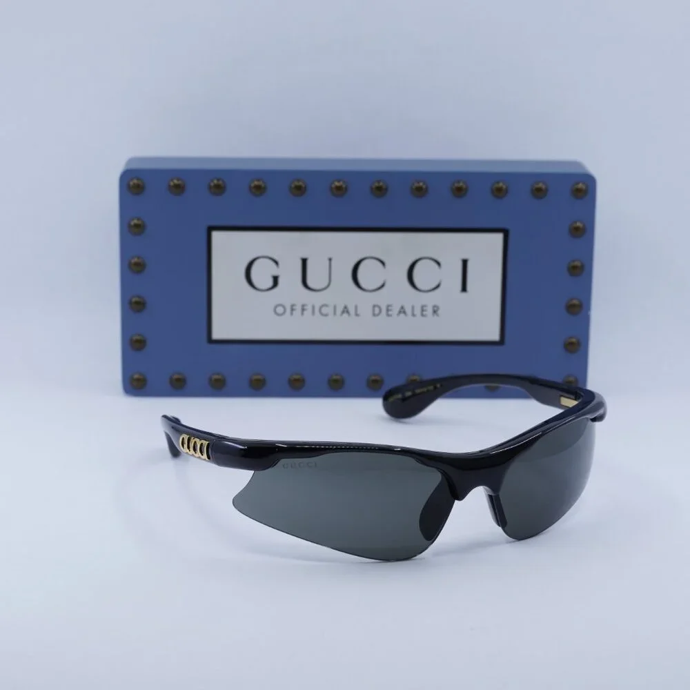 Gucci GG1774S 006 Sunglasses - Shiny Black\ Grey